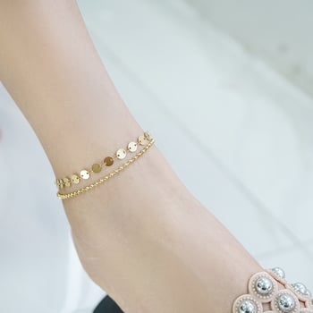 ZOGxiN женска глезенна гривна — геометричен дизайн, ZF371G, Дънгуан, Гуандонг, персонализируемо