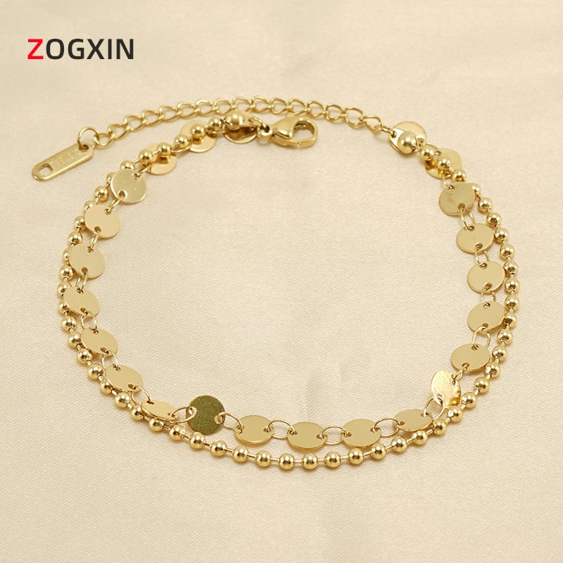 ZOGxiN женска глезенна гривна — геометричен дизайн, ZF371G, Дънгуан, Гуандонг, персонализируемо
