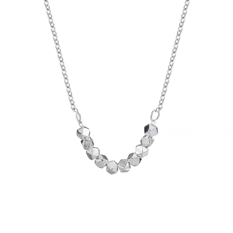 S925 sterling srebrna dvostruko rotirajuća ankleta za gležanj, geometrijski dizajn, korejski stil, 2,1 g