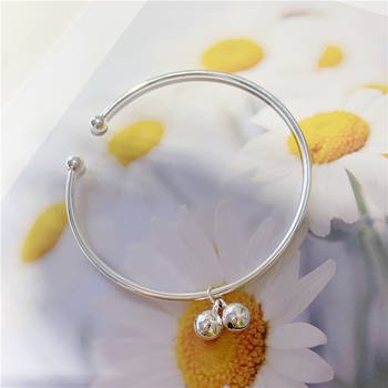 Brățară de gleznă cu clopoțel, argint imitatie S925, placare electroplatină, design personalizabil