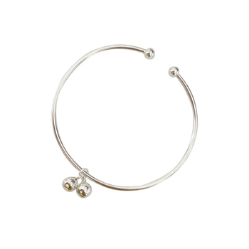 Brățară de gleznă cu clopoțel, argint imitatie S925, placare electroplatină, design personalizabil