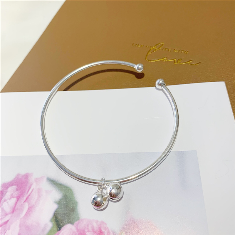 Brățară de gleznă cu clopoțel, argint imitatie S925, placare electroplatină, design personalizabil