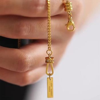 Brățară de gleznă – stil exotic pentru femei – formă geometrică – placare cu aur cu pietre artificiale – Iarna 2022