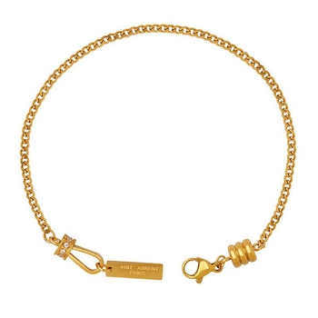 Brățară de gleznă – stil exotic pentru femei – formă geometrică – placare cu aur cu pietre artificiale – Iarna 2022