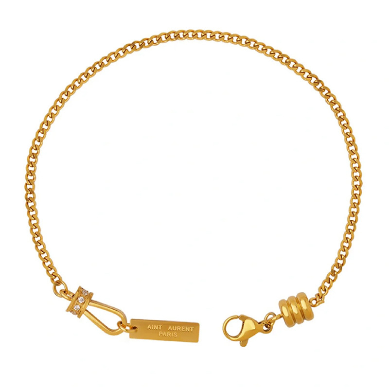 Brățară de gleznă – stil exotic pentru femei – formă geometrică – placare cu aur cu pietre artificiale – Iarna 2022