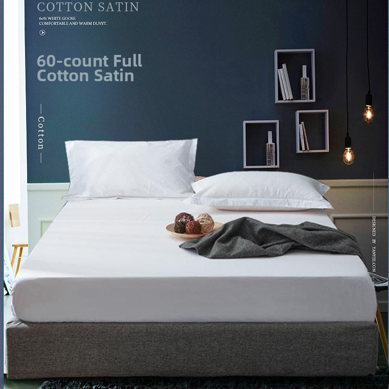 Hotel gumis lepedő – satin szövésű poliészter, csíkos minta, reaktív színezés