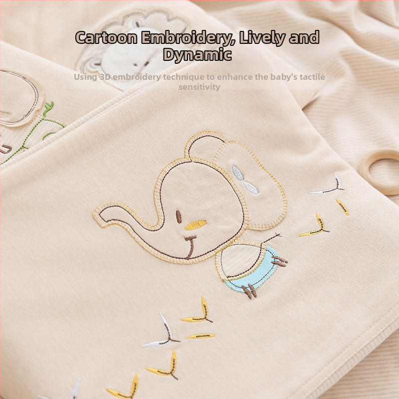 Beebide tekikatte kate, 100% puuvill, tikitud karikatuur motiiv, harjatud kangas, üks tükk