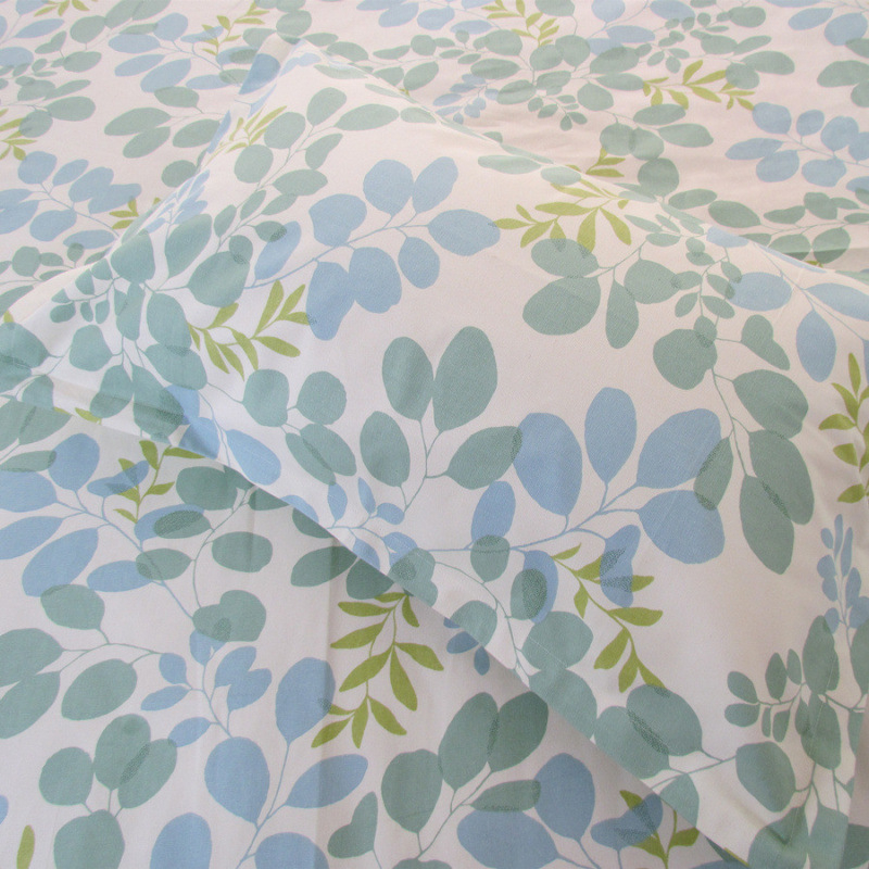 Grubios medvilnės patalynės lakštai, 135x200 cm, augalinis raštas, aukštos kokybės