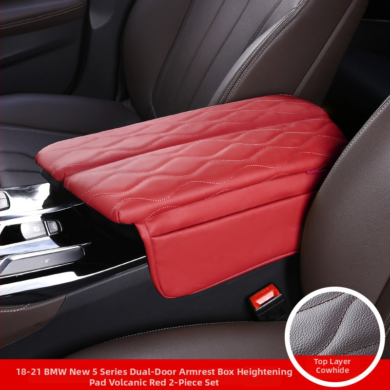 Pad de înălțare din piele pentru cotiera BMW 18-23 Seria 5 6GT | Capac central pentru depozitare | Hui Li, Guangzhou