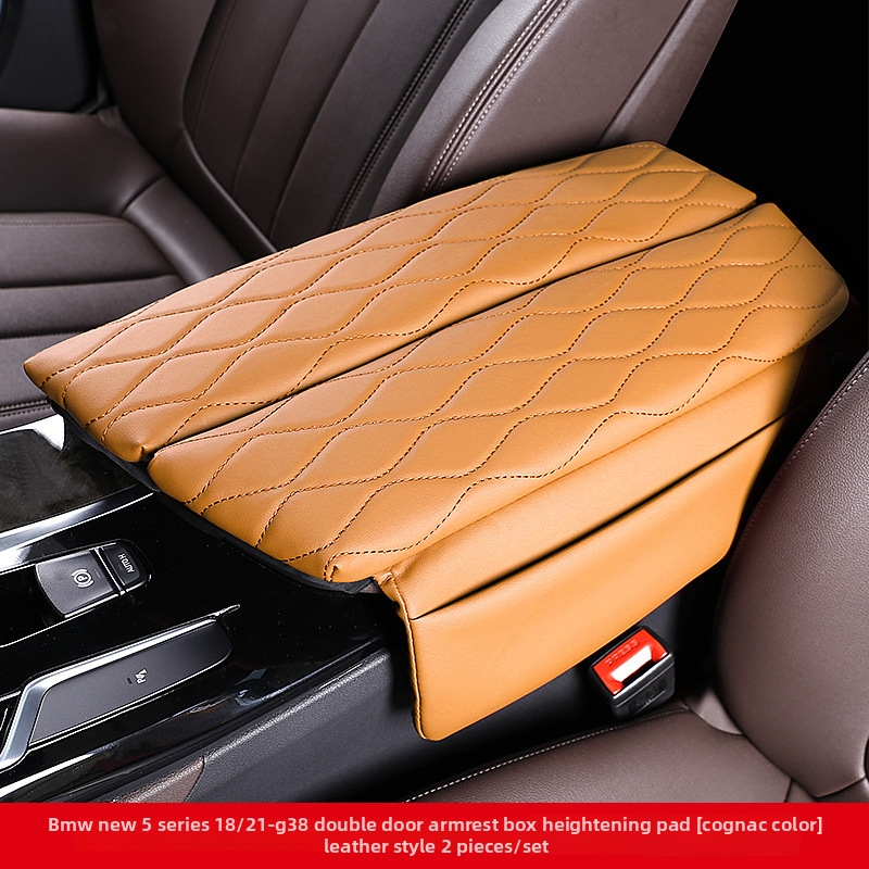 Pad de înălțare din piele pentru cotiera BMW 18-23 Seria 5 6GT | Capac central pentru depozitare | Hui Li, Guangzhou