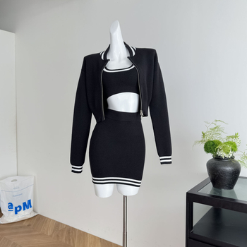 Temple Mai Pleteni camisole jakna — rano jesen 2025, vitka silueta, bez rukava, spandeks