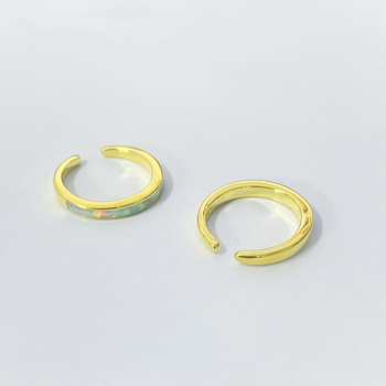 Pēdas pirksta gredzens, vienkāršs sieviešu stils, sudraba iegravējums ar opālu, ģeometriska forma, zīmols Silver kaida, modelis tjz001