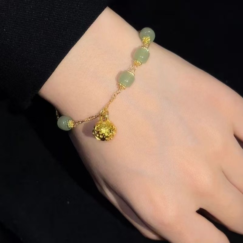 Anklet s zvončićem i perlicama od bakrene legure, ženski modni dodatak, prilagodljivo, ljeto 2025 izdanje