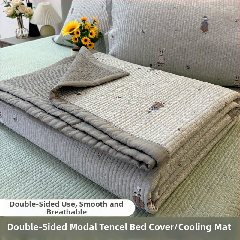 Dviejų pusių lovos užvalkalų rinkinys iš Modal ir Lyocell, Ice Silk, 3 dalių komplektas, Twill audinys, reaktyvus spaudimas