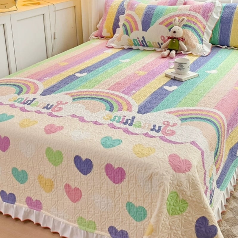 Lova paklodžių komplektas (3 dalių) su animaciniu motyvu, twill audinys, reaktyvus spausdinimas