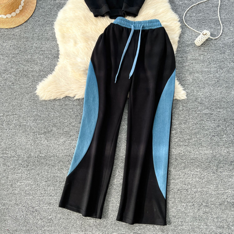 Női nyári nadrágkosztüm 2025, poliészter, 90–95% poliészter, ¾ ujjak, egyszínű minta, casual stílus