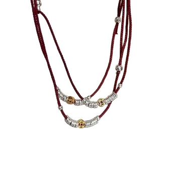 Brățară de gleznă din S925 argintiu, mărgele în formă de monedă, design geometric – femei, stil retro