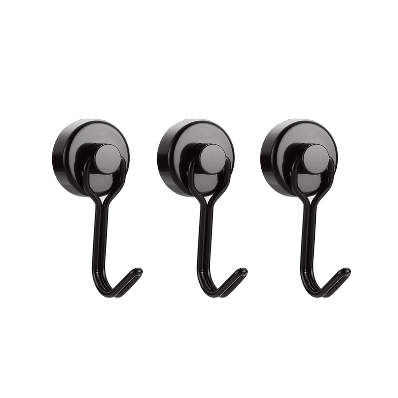 Forogó mágneses akasztó NdFeB-mágnessel és kerek szívófejjel – hűtőszekrényhez, függőleges rögzítés, egységes stílus, 8 kg teherbírás