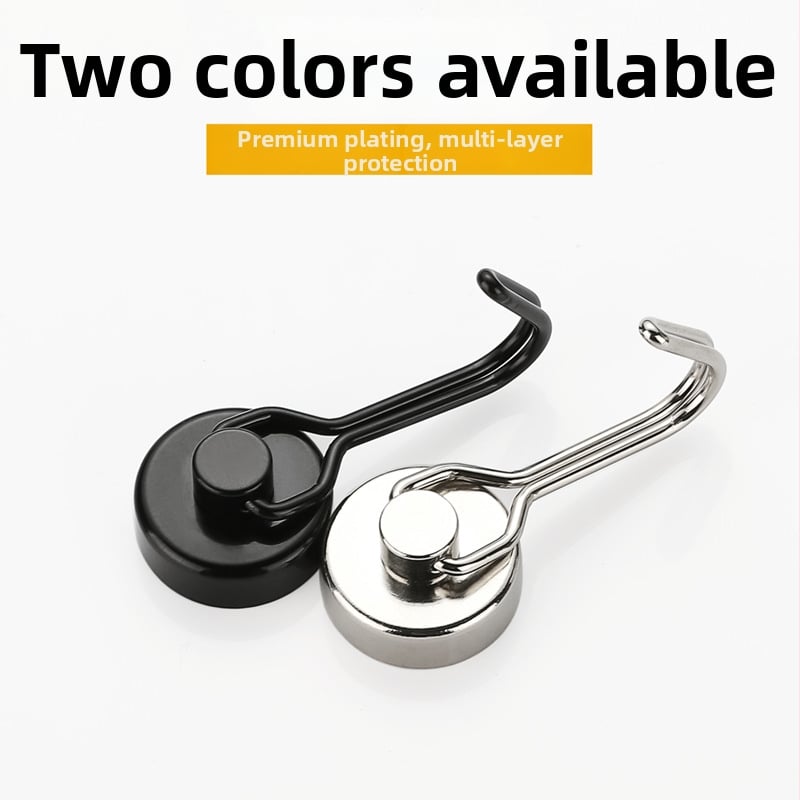 Forogó mágneses akasztó NdFeB-mágnessel és kerek szívófejjel – hűtőszekrényhez, függőleges rögzítés, egységes stílus, 8 kg teherbírás