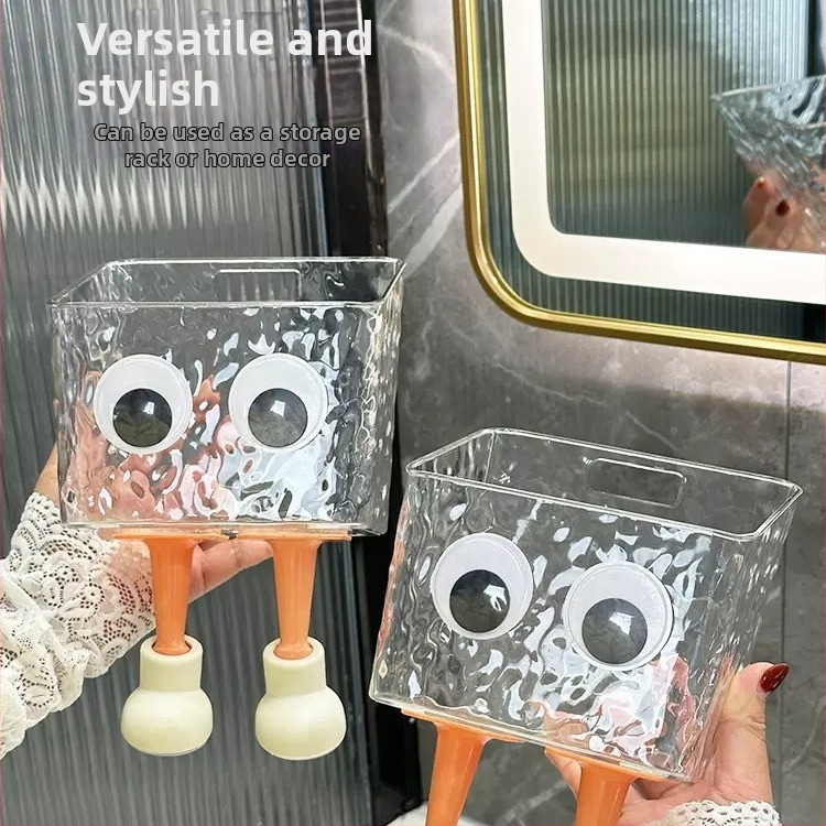 Sienas stiprināma sejas dvieļu uzglabāšanas kastīte, PET plastmasa, nosusināšanas nodalījums, anime raksts, 200 g