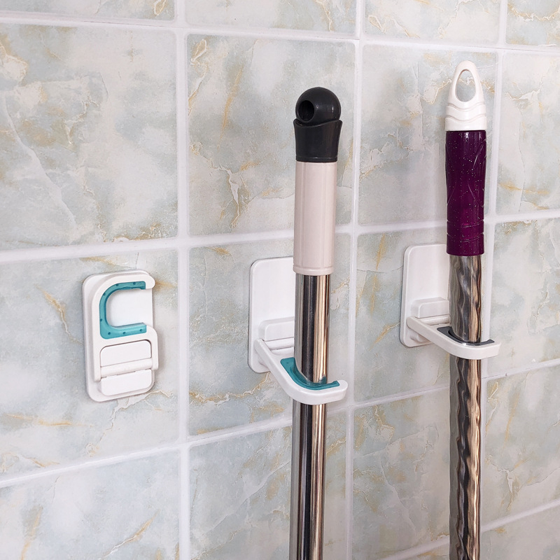 Kuka za mop na zid bez bušenja – ABS, jednoslojni kuka, moderni minimalistički stil, nosivost do 1 kg, 1 paket