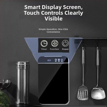 Automaatne söögipulkade sterilisaator, minimalistlik stiil, UV kiire kuivatamine, seinale paigaldatav, plastikust korpus