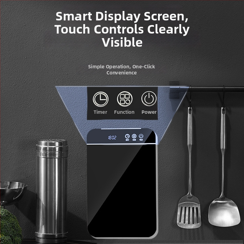 Automātisks ēdienu nūjiņu sterilizators, minimālistisks stils, UV ātra žāvēšana, sienas stiprinājums, plastmasas korpuss