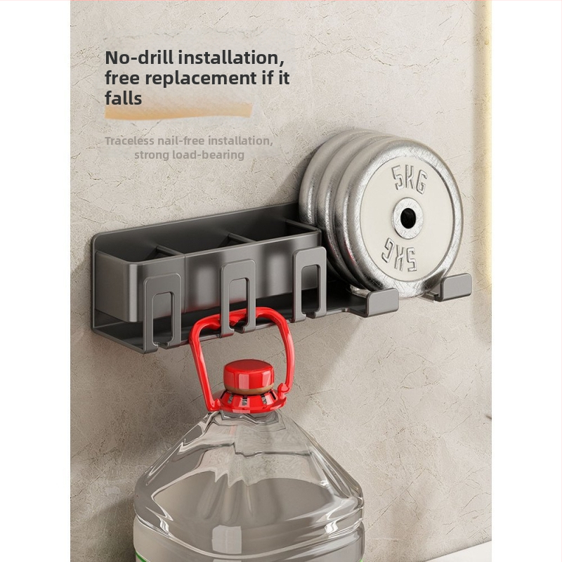 Zobu birstes turētājs ar bez urbuma uzstādīšanu, metāla, citi stiprinājuma veidi, iepakojums 50