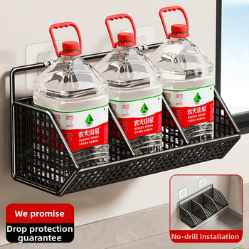 Seinasse paigaldatav köögihoidik, puurimata, mitmekülgne metallist organiseerija sibulale, ingverile, küüslaugule ja maitseainetele, 1 tk