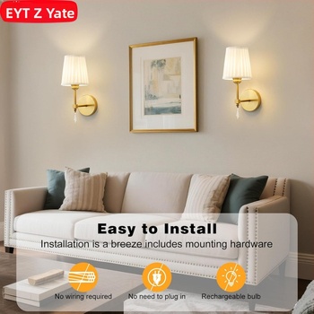 Sieninė lempa belaidžiam įkrovimui | audinio gaubtas, E27 kištukas, įtampa ≤36 V, įkraunama lemputė įtraukta