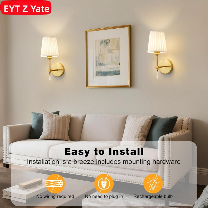 Sieninė lempa belaidžiam įkrovimui | audinio gaubtas, E27 kištukas, įtampa ≤36 V, įkraunama lemputė įtraukta