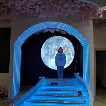 3D тапет с лунна повърхност, копринен материал, влагозащитен фон за барове и кафенета, модерен минималистичен стил, монтаж наличен