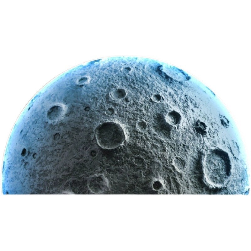 3D тапет с лунна повърхност, копринен материал, влагозащитен фон за барове и кафенета, модерен минималистичен стил, монтаж наличен