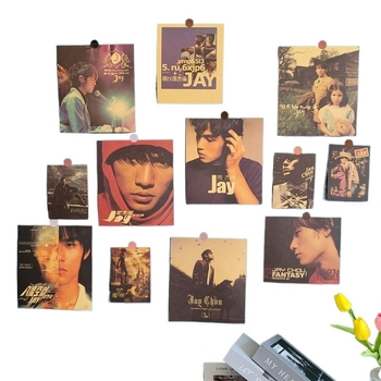 Стенно стикер комплект с ретро герои за дневна/спалня – Jay Chou и Mayday, модел 69850, 2 части, маслоустойчиви стенни стикери, стил универсален