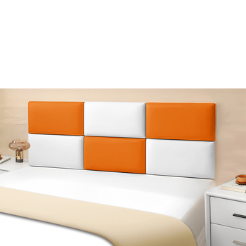 Ágy melletti puha párnázott önillesztős falpanel szállodákhoz — műbőr anyag, modern letisztult stílus, egyszínű mintázat, hálószoba, dolgozószoba, kültér, erkély, kereskedelmi létesítmények