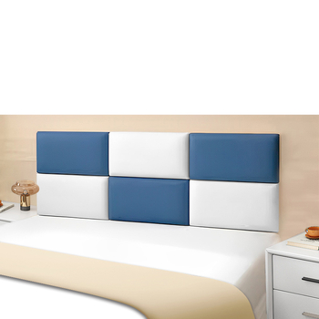 Ágy melletti puha párnázott önillesztős falpanel szállodákhoz — műbőr anyag, modern letisztult stílus, egyszínű mintázat, hálószoba, dolgozószoba, kültér, erkély, kereskedelmi létesítmények