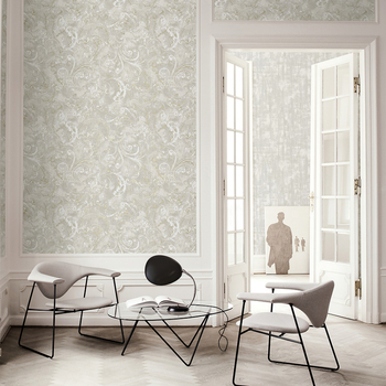 Aishang svila zidni premaz s američkim retro kovrčastim travnatim uzorkom, za spavaću sobu i dnevni boravak; anti-prljavštine • premium kvaliteta • zidni premaz • instalacija dostupna