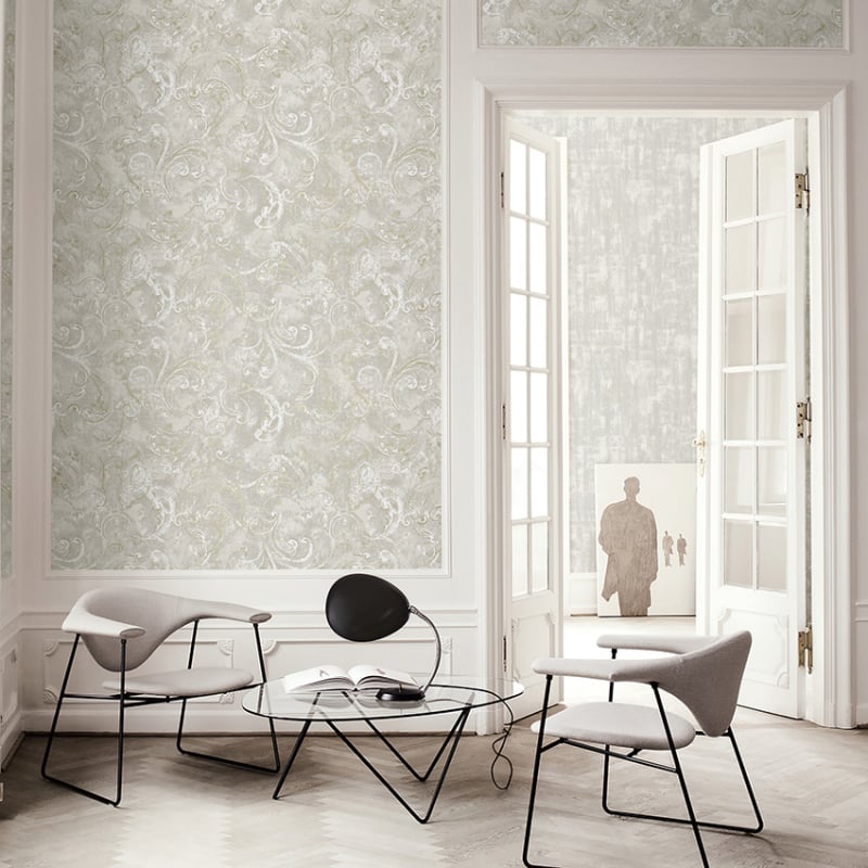 Aishang svila zidni premaz s američkim retro kovrčastim travnatim uzorkom, za spavaću sobu i dnevni boravak; anti-prljavštine • premium kvaliteta • zidni premaz • instalacija dostupna