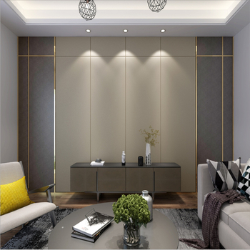 TV hátfal panel fémcsíkokkal, egyszerű modern stílusú nappaliba, modell 9UbCcZQKOqCaD1akqv19cA