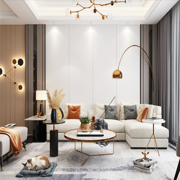 TV hátfal panel fémcsíkokkal, egyszerű modern stílusú nappaliba, modell 9UbCcZQKOqCaD1akqv19cA