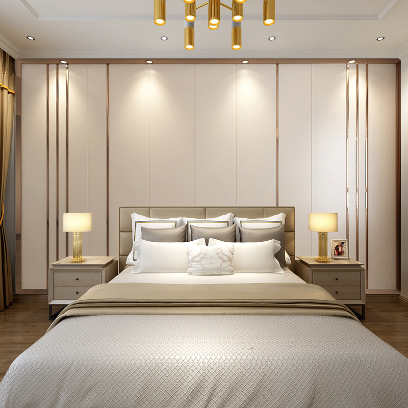 TV hátfal panel fémcsíkokkal, egyszerű modern stílusú nappaliba, modell 9UbCcZQKOqCaD1akqv19cA