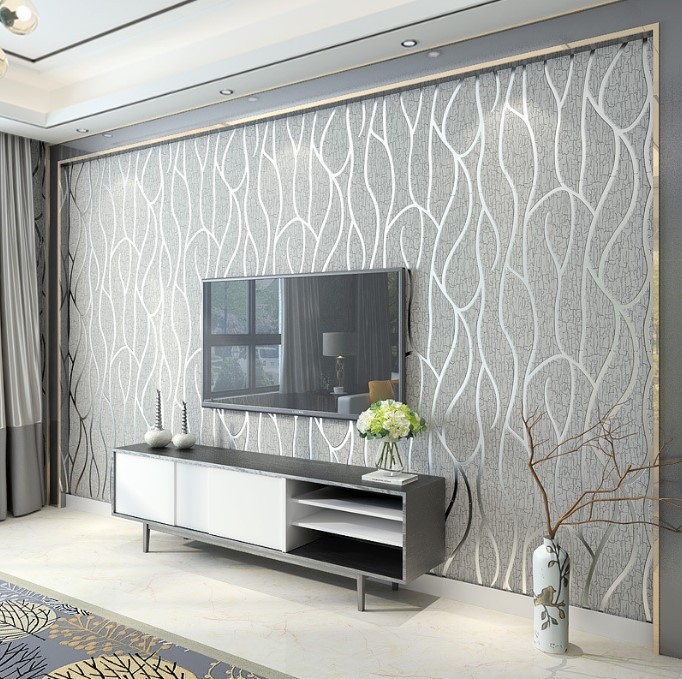 Tapeta – 3D prugasta tekstura jelenske kože s baršunom, netkani materijal, moderni minimalistički stil