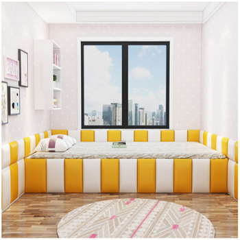 3D párnázott beltéri falpanel – alap bőrszivacs, mediterrán stílus, Yangbang, alkalmas nappalira, hálószobára, dolgozószobára