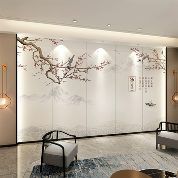 Dekk dekoratív fali panel – Új kínai stílus, táj hímzés, műbőr, Gold Balance márka