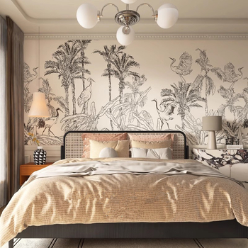 Fal tapéta selyem anyagból, nedvességálló, virágmintás, modern minimalista stílusú, falburkolat