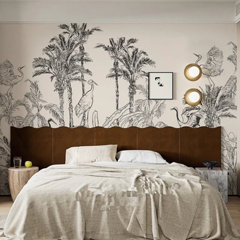 Fal tapéta selyem anyagból, nedvességálló, virágmintás, modern minimalista stílusú, falburkolat