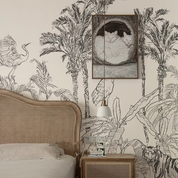 Fal tapéta selyem anyagból, nedvességálló, virágmintás, modern minimalista stílusú, falburkolat