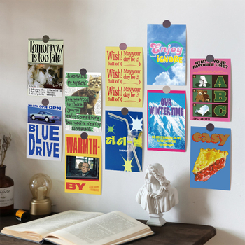 Fali matrica – Amerikai retro magazin téma, mintázat 69850, anyag: selyemvirág, 2 darabos készlet, nappaliba, stílus: tükörhatású