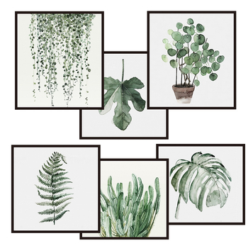 Fалmatrica levél- és bambusz motívummal, PVC vízálló, művészi dekor a nappaliba és a hálószobába