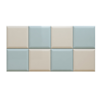 Антиударна PU кожена стенна защита за детска стая – самозалепваща водоустойчива стенна подложка, едно парче; подходяща за дневна, спалня и офис; модерен минимализъм, триизмерен дизайн; Yangbang